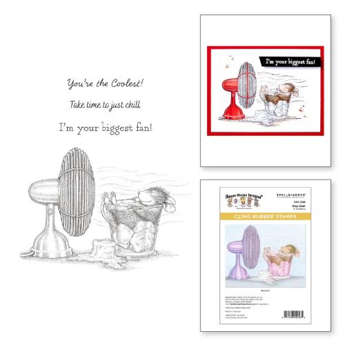 Spellbinders - Stay Cool Cling Rubber Stamp Set