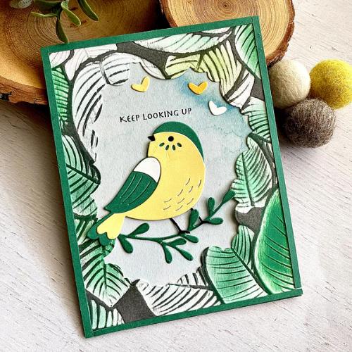 Spellbinders - Lush Leaves 3D Embossing Folder from the Happy Hour Collection