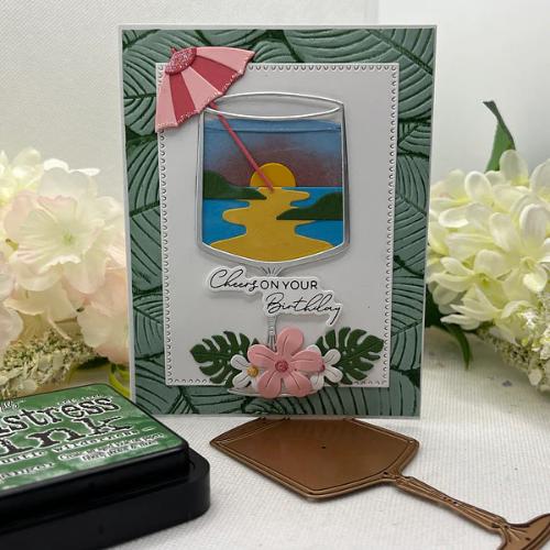 Spellbinders - Lush Leaves 3D Embossing Folder from the Happy Hour Collection
