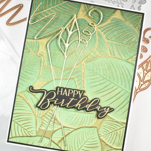 Spellbinders - Lush Leaves 3D Embossing Folder from the Happy Hour Collection