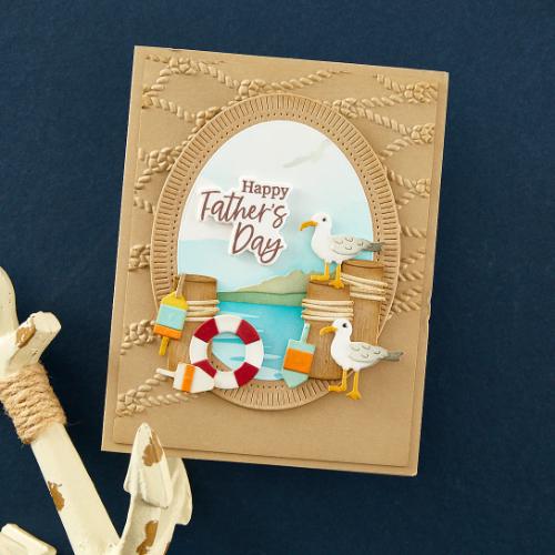 Spellbinders - Fair Winds Sentiments Clear Stamp and Die Set