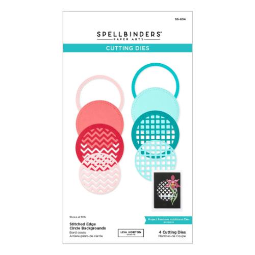 Spellbinders - Stitched Edge Circle Backgrounds Etched Dies