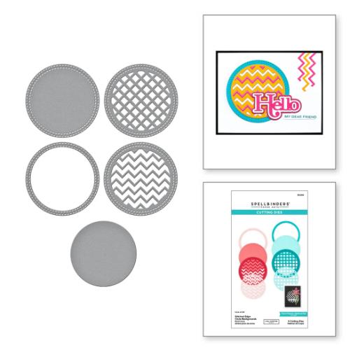Spellbinders - Stitched Edge Circle Backgrounds Etched Dies