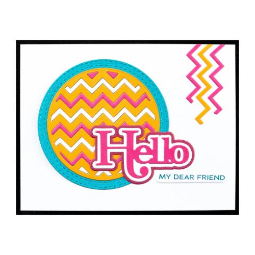 Spellbinders - A Little Hello Sentiments Clear Stamp and Die Set