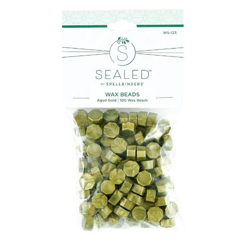 Spellbinders - Aged Gold Wax Beads from the Sealed 3D Christmas Collection