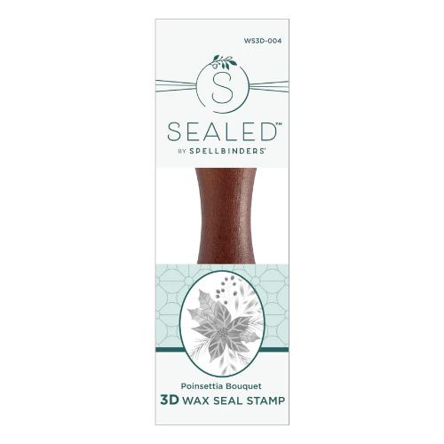 Spellbinders - Poinsettia 3D Wax Seal from the Sealed 3D Christmas Collection