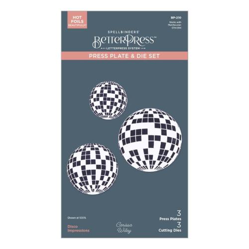 Spellbinder - Disco Impressions Press Plate & Die Set from the Shine Bright Collection by Carissa Wiley