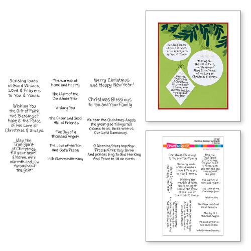 Spellbinders - Christmas Blessings Sentiments Clear Stamp Set from the Season of Wonder Collection by Stampendous