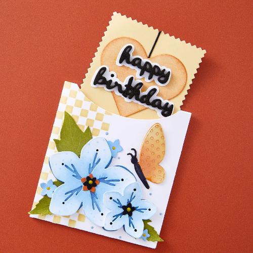 Spellbinders - Pinking Edge Birthday Add-Ons Etched Dies from the Not Your Ordinary Card Collection by Wendy Vecchi