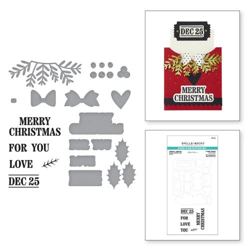 Spellbinders - Christmas Add-Ons Stamp & Die Set from the Not Your Ordinary Card Collection by Wendy Vecchi