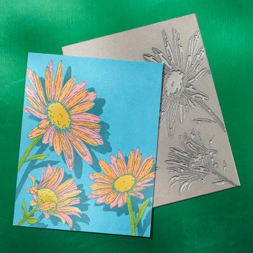 Spellbinders - Daisy Trio BetterPress and Stencil Bundle from the Yana's Daisies Collection by Yana Smakula