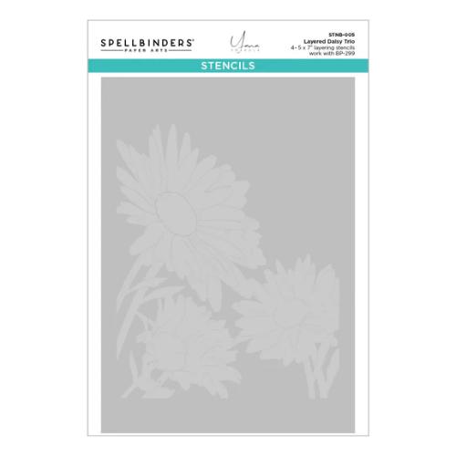 Spellbinders - Daisy Trio BetterPress and Stencil Bundle from the Yana's Daisies Collection by Yana Smakula