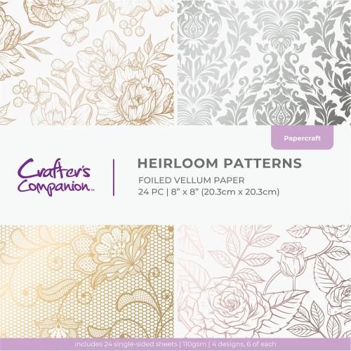 Crafter's Companion Heirloom Patterns 8x8 Inch Vellum Pad (CC-VELPAD8-HP)