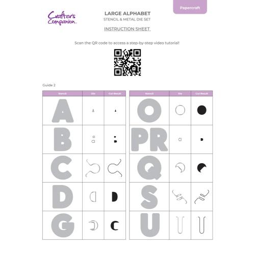 Crafter's Companion Large Stencil & Die Set Large Alphabet (CC-STEN-MD-LARAL) - Postage as per Actual