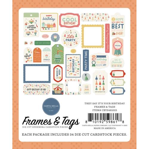 Carta Bella They Say It's Your Birthday Frames & Tags (CBYS481025)