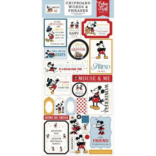 Echo Park Chipboard Words & Phrases 6"X13"-Mouse And Me - Postage as per Actual
