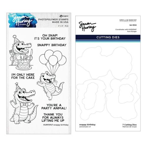 Spellbinders - Snappy Birthday Stamp & Die Bundle by Simon Hurley