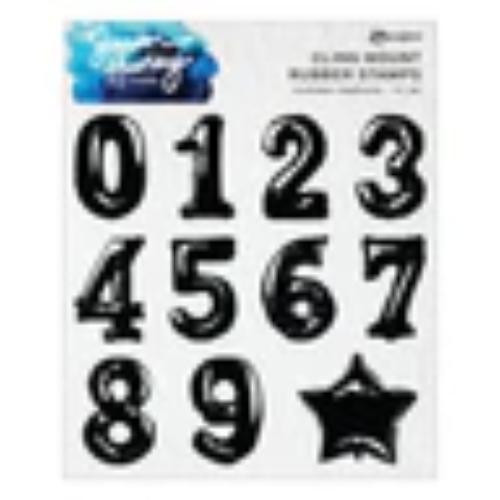 Spellbinders - Number Balloons Cling Rubber Stamp and Die Bundle by Simon Hurley - Postage as per Actual