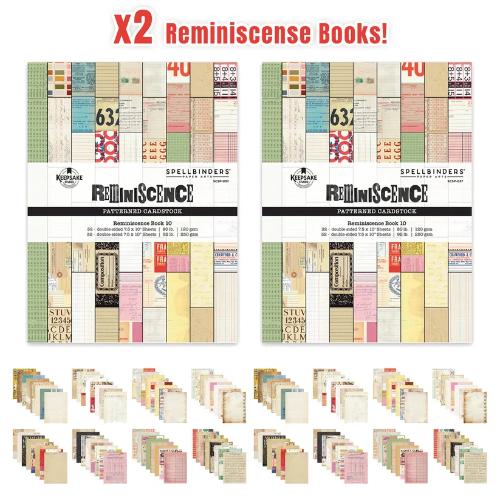 Spellbinders - Reminiscence Book 10 Patterned Cardstock by Esther Glas - Postage as per Actual