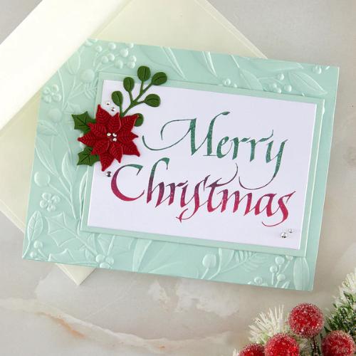 Spellbinders - Upright Italic Merry Christmas Press + Foil Plate by Paul Antonio
