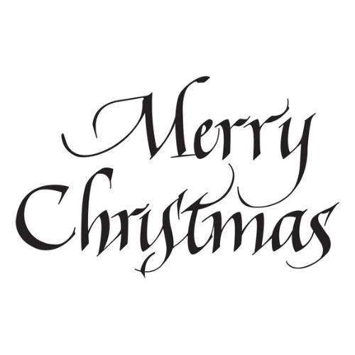 Spellbinders - Upright Italic Merry Christmas Press + Foil Plate by Paul Antonio