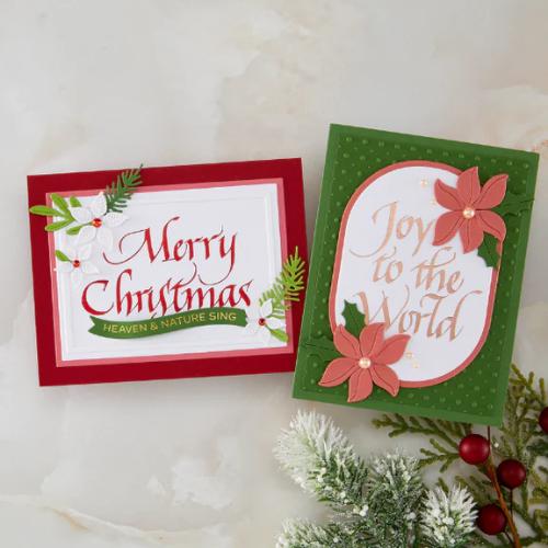 Spellbinders - Upright Italic Merry Christmas Press + Foil Plate by Paul Antonio