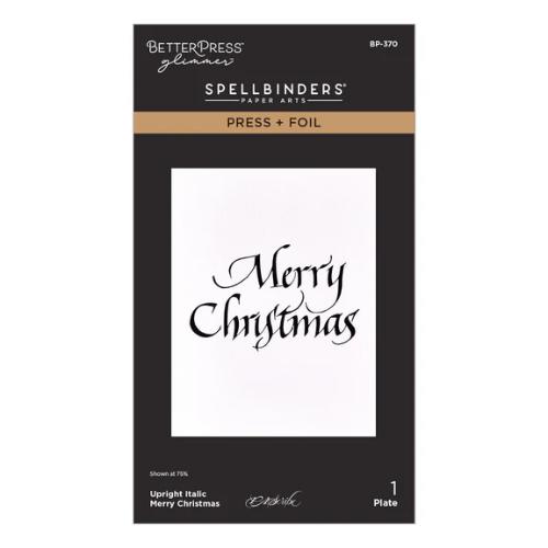 Spellbinders - Upright Italic Merry Christmas Press + Foil Plate by Paul Antonio