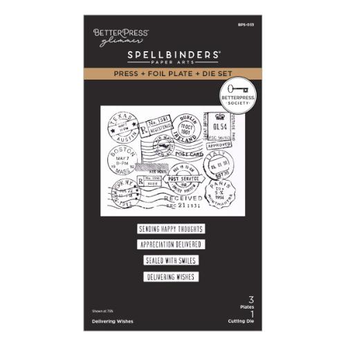 Spellbinders - Delivering Wishes Press Plate & Die Set - BetterPress Society June 2026