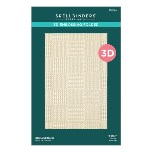 Spellbinders - Diamond Blocks 3D Embossing Folder