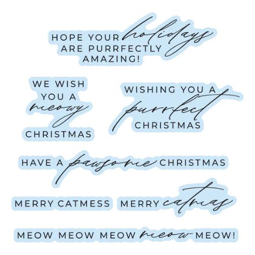 Spellbinders - Meowy Christmas Sentiments Press + Foil Plates & Die Set by Yana Smakula