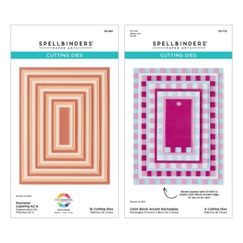 Spellbinders - Color Block Accent Rectangles Die Bundle - Postage as per Actual