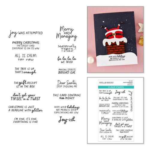 Spellbinders - Joy-ish Sentiments Clear Stamp Set
