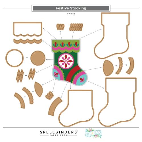 Spellbinders - Festive Felt Christmas I Want It All! Bundle by Lolli & Grace - Postage as per Actual