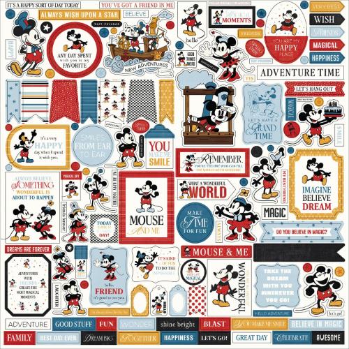 Echo Park Elements Cardstock Stickers 12"X12"-Mouse And Me - Postage as per Actual