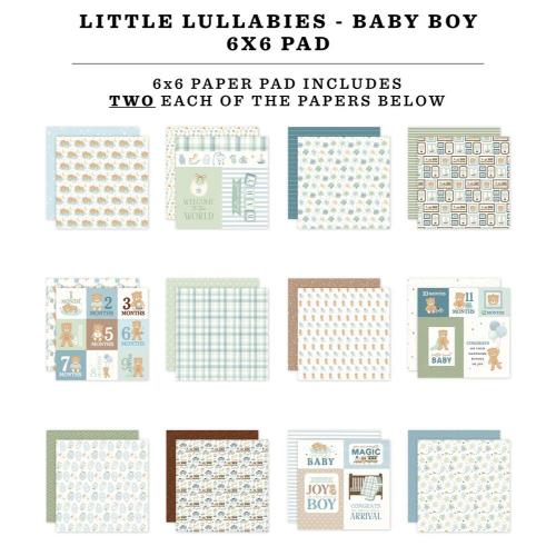 Carta Bella Little Lullabies Baby Boy 6x6 Inch Paper Pad (CBLUB485023)