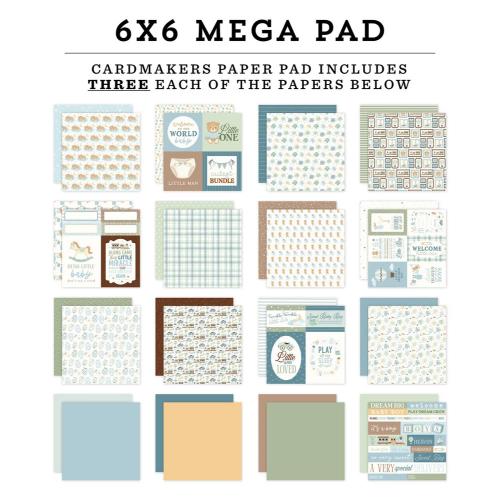 Carta Bella Little Lullabies Baby Boy 6x6 Inch Cardmakers Mega Pad (CBLUB485031)