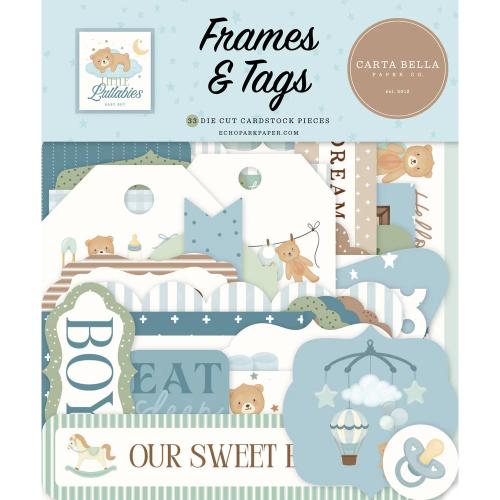 Carta Bella Little Lullabies Baby Boy Frames & Tags (CBLUB485025)