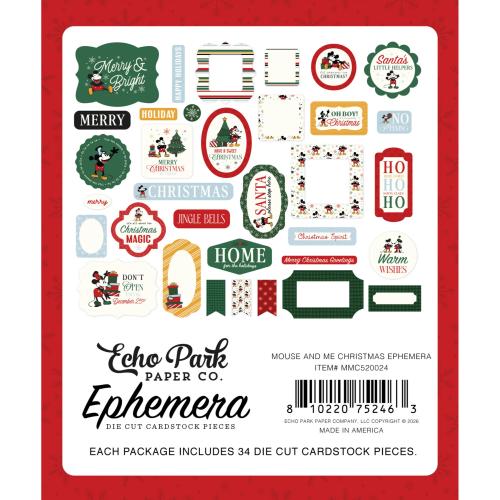 Echo Park Mouse And Me Christmas Ephemera (MMC520024)