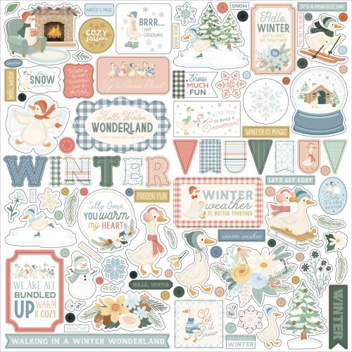 Carta Bella Silly Goose Winter Element Sticker (CBSGW540014) - Postage as per Actual