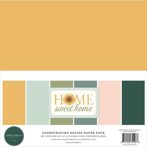 Carta Bella Home Sweet Home 12x12 Inch Coordination Solids Paper Pack (CBHSH541015) - Postage as per Actual