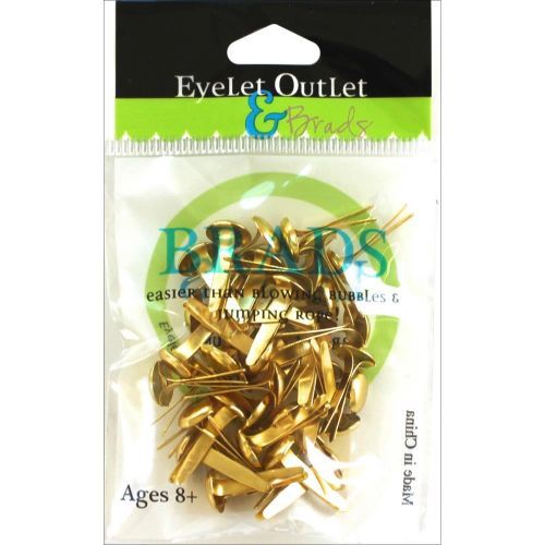 Eyelet Outlet Round Brads 8mm 40/Pkg Gold
