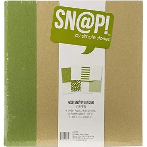Simple Stories - Simple Stories Sn@p! Binder Green 6"X8" - Postage as per Actual