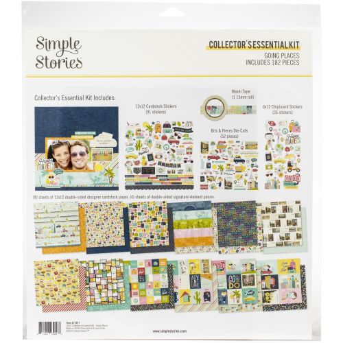 Simple Stories Collector's Essential Kit 12"X12" Going Places - Postage as per Actual