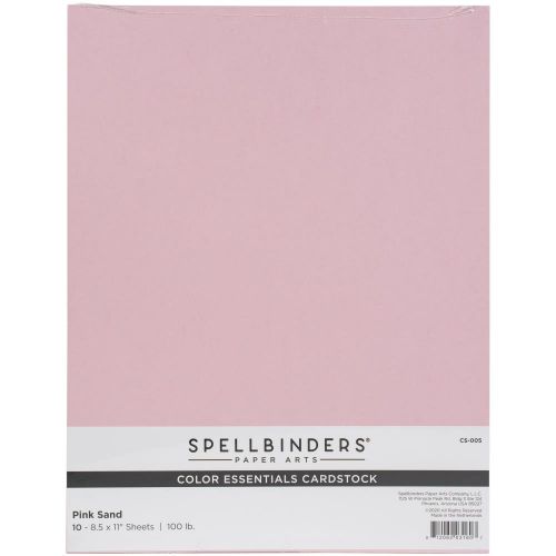 Spellbinders Color Essentials Cardstock 8.5"X11" 10/Pkg Pink Sand