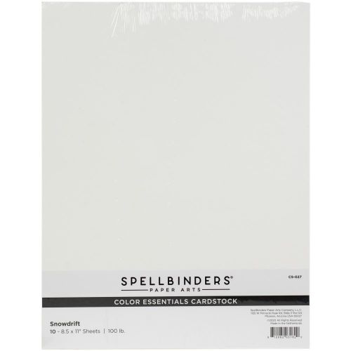 Spellbinders Color Essentials Cardstock 8.5"X11" 10/Pkg Snowdrift
