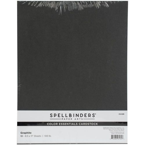 Spellbinders Color Essentials Cardstock 8.5"X11" 10/Pkg Graphite