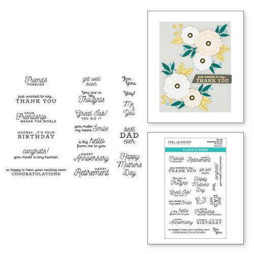 Spellbinders - Clear Stamps - Sentiments for You STP-079