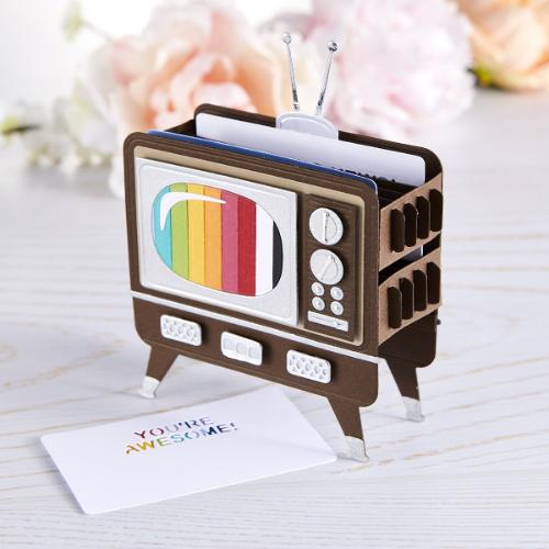 Spellbinders - Cutting Dies - 3D Vignette Retro Television S5-517