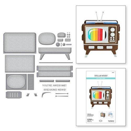 Spellbinders - Cutting Dies - 3D Vignette Retro Television S5-517