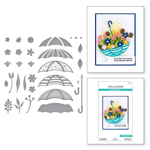 Spellbinders - Umbrella Bloom Etched Dies by Vicki Papaioannou